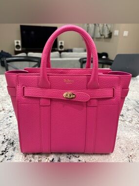 Mulberry Mini Zipped Bayswater in Mulberry Pink